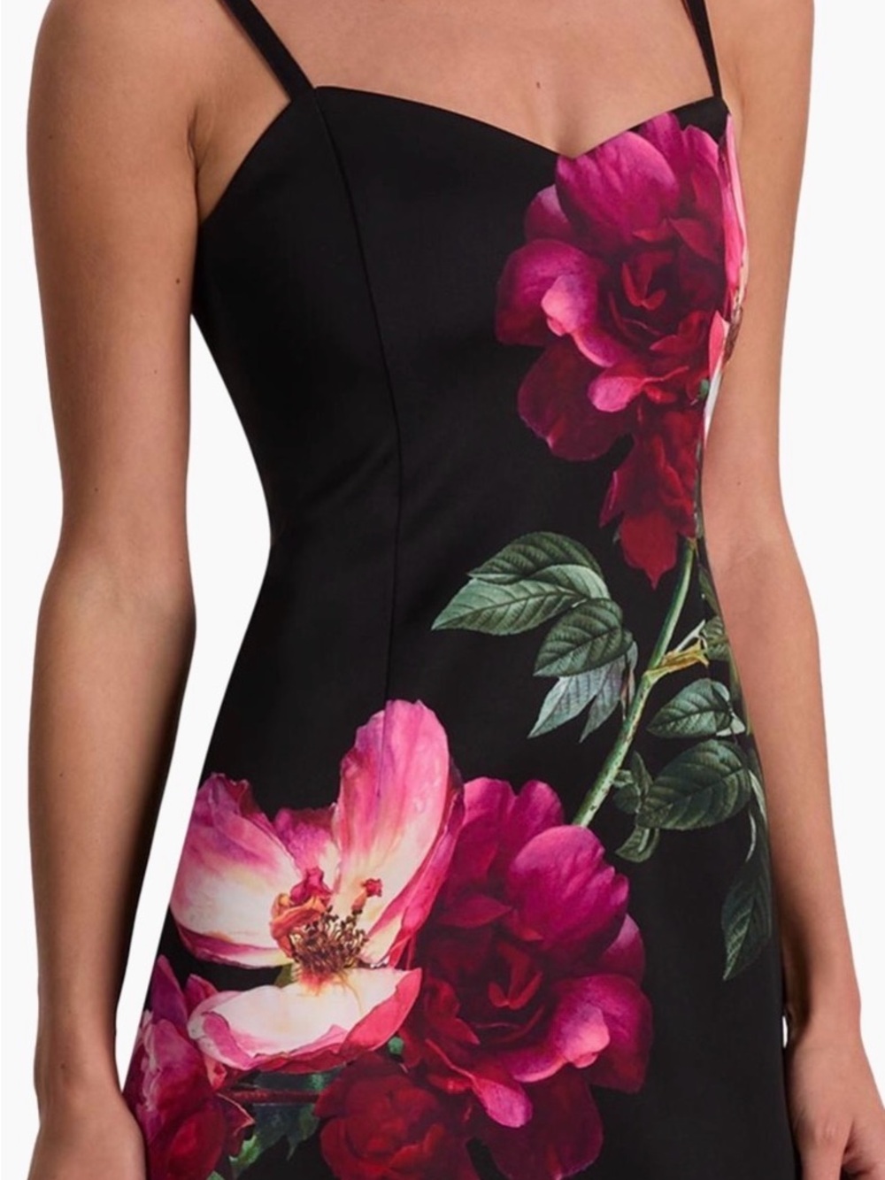 Alice + Olivia Nina Floral Sweetheart Minidress - Picture 3 of 10